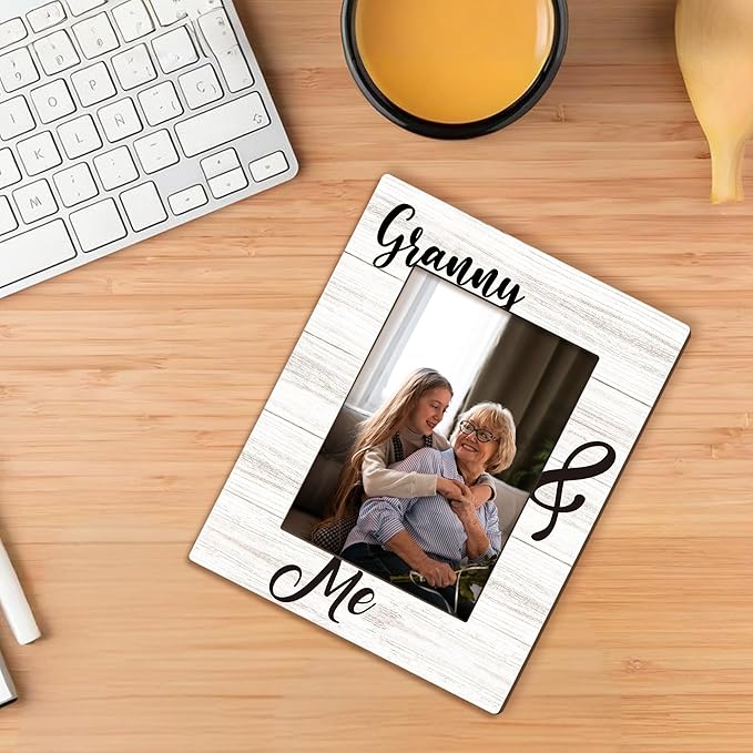 Granny Gifts Picture Frame 5x7, Grandma Photo Frame, Mothers Day Christmas Birthday Gifts for Grandma from Grandkids, Granny and Me Wooden Picture Photo Frames for Desk Home Room Decor