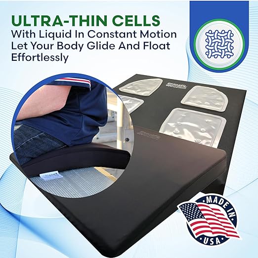LiquiCell Sports Cushion - 2.5 Inch Thick Seat Pad for Tailbone, Hip & Lower Back Pain Relief - Ergonomic Comfort for Car, Office, Stadium & Wheelchairs- Better Than Gel, Foam or Air