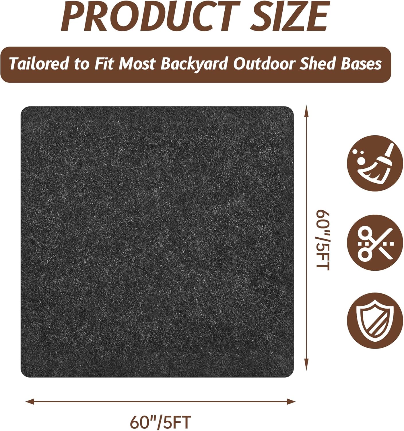 5 x 3 FT Outdoor Tool Storage Shed with Floor, Weather-Resistant Vertical Shed with Lockable Door & Sloped Roof for Garden, Patio, and Backyard Equipment (BIACK)