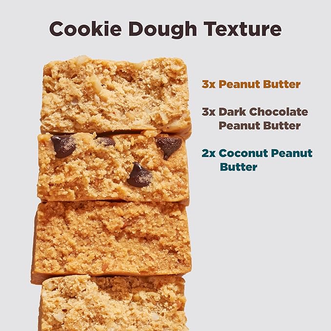 Perfect Bar Original Refrigerated Protein Bar, Peanut Butter Lover's Variety Bundle, 2.2 - 2.5 Ounce Bar, 8 Count