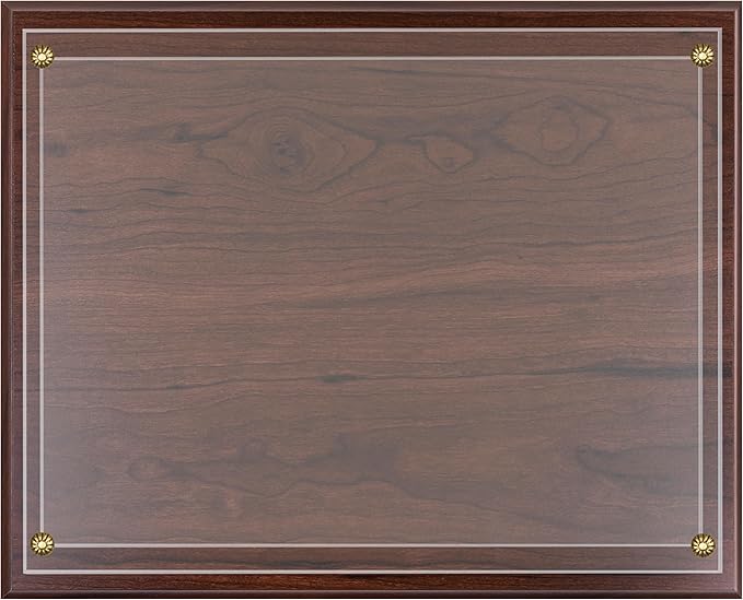 SHOP AWARDS AND GIFTS 8.5 x 11 Certificate Frame Holder, Slide in Wall Plaque Display, 10.5 x 13 Inch Board, Multiple Colors (Walnut)