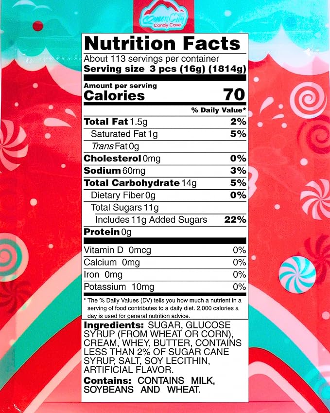 Traditional Butter Caramel Hard Candy Bulk - Werther Original Creamy Caramel Hard Candies, by Queen City Candy Cave (4 Pound)