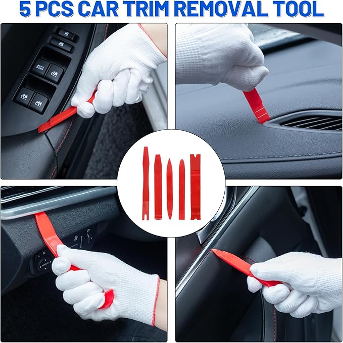 52Pcs Car Dent Puller Kit, Paintless Dent Removal Kit with Adjustable Bridge Puller & Golden Lifter, Dent Repair Kit for Car Hail Damage Large & Small Dent, Refrigerator Door Dent DIY Removal
