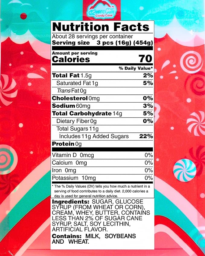 Traditional Butter Caramel Hard Candy Bulk - Werther Original Creamy Caramel Hard Candies, by Queen City Candy Cave (1 Pound)