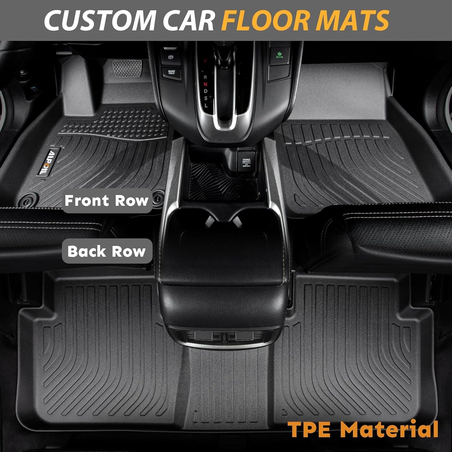 AIPOIL® Floor Mats & Cargo Liner Set for 2022-2024 2025 Toyota Corolla Cross AWD (Not for Hybrid) All Weather Protection TPE Anti-Slip Automotive Full Set Accessories - Black