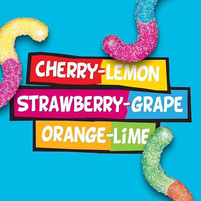 Trolli Sour Brite Crawlers Candy, Gummy Worms Sour Candy, 5 Pound Bulk Bag