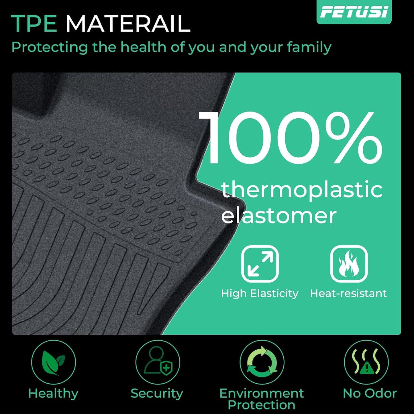 Floor Mats & Cargo Liner Set Custom Fit for Mazda CX-50 2023 2024 2025, All Weather Protection for Car Mats Anti-Slip TPE Odorless Floor Liners Mazda CX-50 Accessories Waterproof Trunk Mat, Black