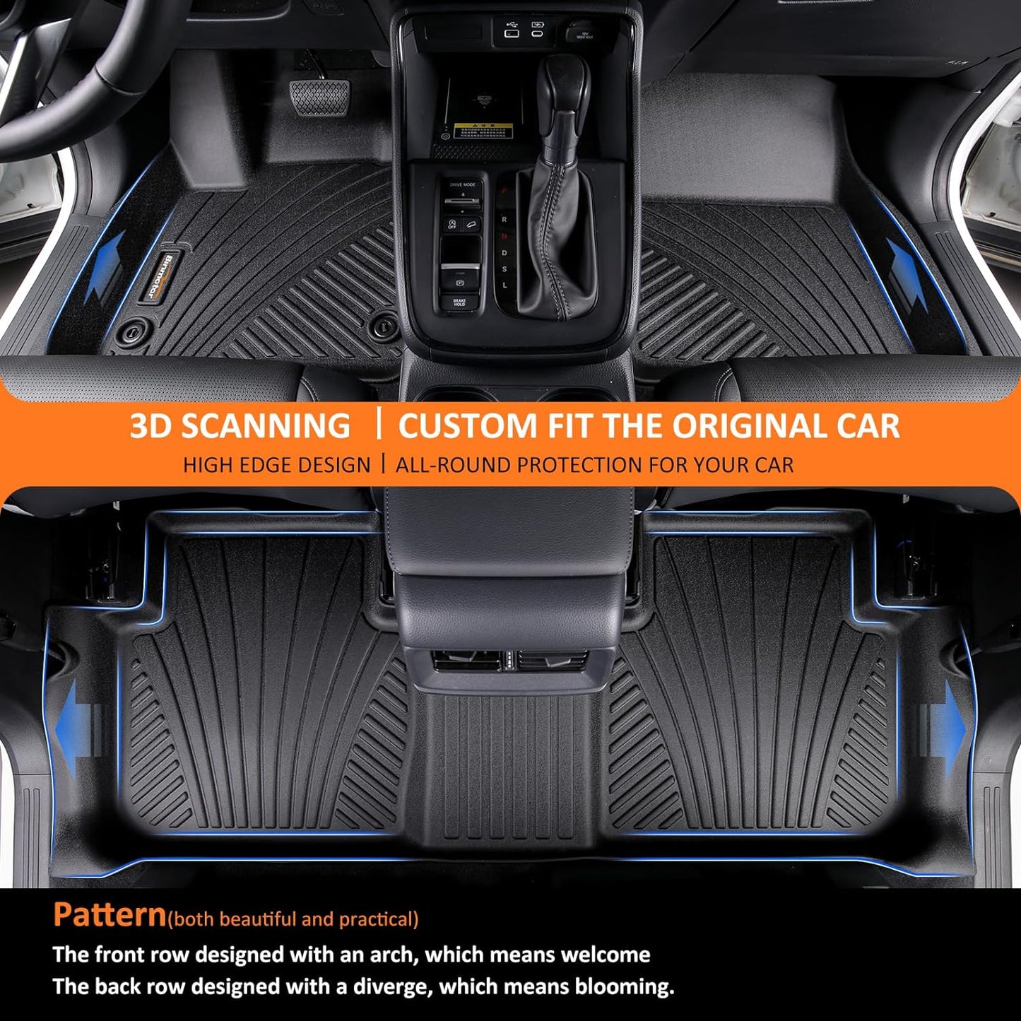 Binmotor-Floor Mats for Nissan Kicks 2025 2026(for for SV &SR & S), All Weather Car Floor Mat TPE Rubber Mats for Nissan Kicks Accessories 2025