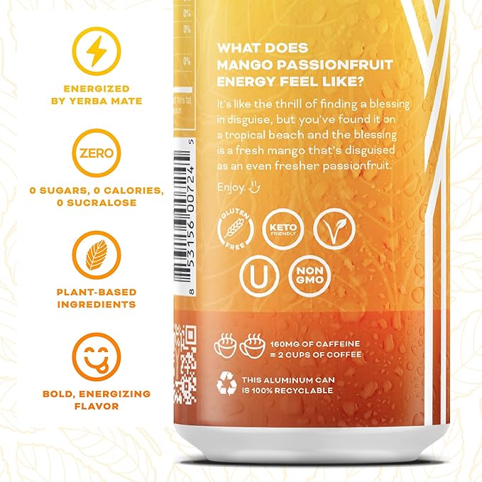 Yerbaé Variety Flex Pack, Functional Energy Drink - 0 Sugar, 0 Calories, 0 Carbs. Yerbae is Energized by Yerba Mate, Plant-Based, Healthy Alternative to Sugary Energy Beverages, 16oz cans (12 Pack)