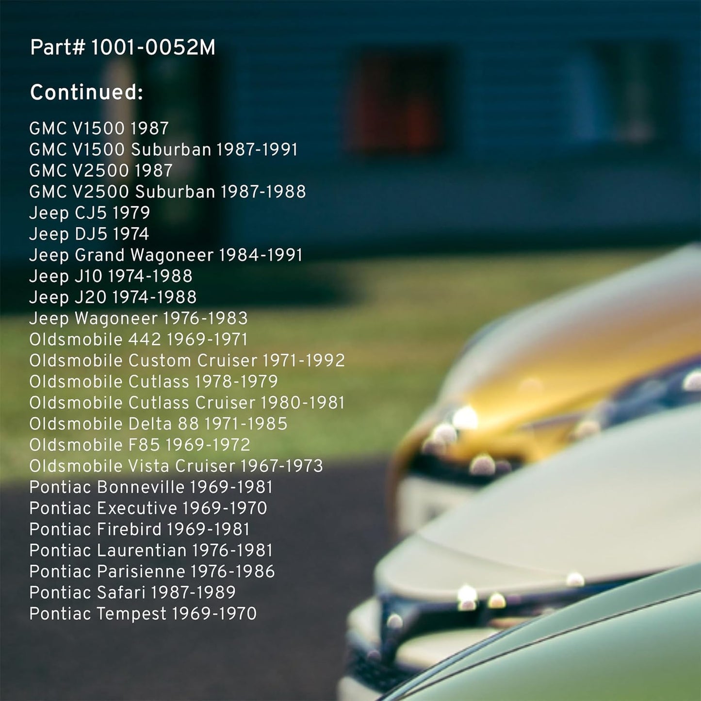 Premium Semi-Metallic Front Brake Pads (1001-0052M) Compatible with 1967-2002 Buick/Cadillac/Chevrolet/GMC/Jeep/Oldsmobile/Pontiac (C10/C1500/C20/C2500/C30 Pickup/C35/Camaro & More)