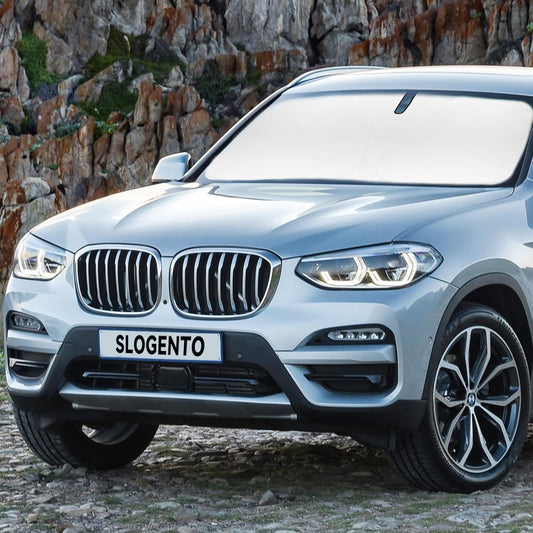 Windshield Sun Shade Car Sunshade for 2011 2012 2013 2014 2015 2016 2017 BMW X3 Base, xDrive28i, xDrive35i, M Sport SUV Accessories Windshield Cover for X3 Reflective Front Window Protector Blocks UV