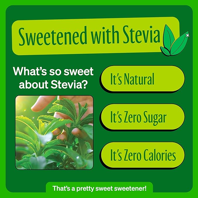 Zevia Zero Sugar Soda, Mountain Zevia, 12 oz Cans (24-Pack) – Naturally Sweetened, Non-GMO Project Verified, Gluten-Free, Vegan