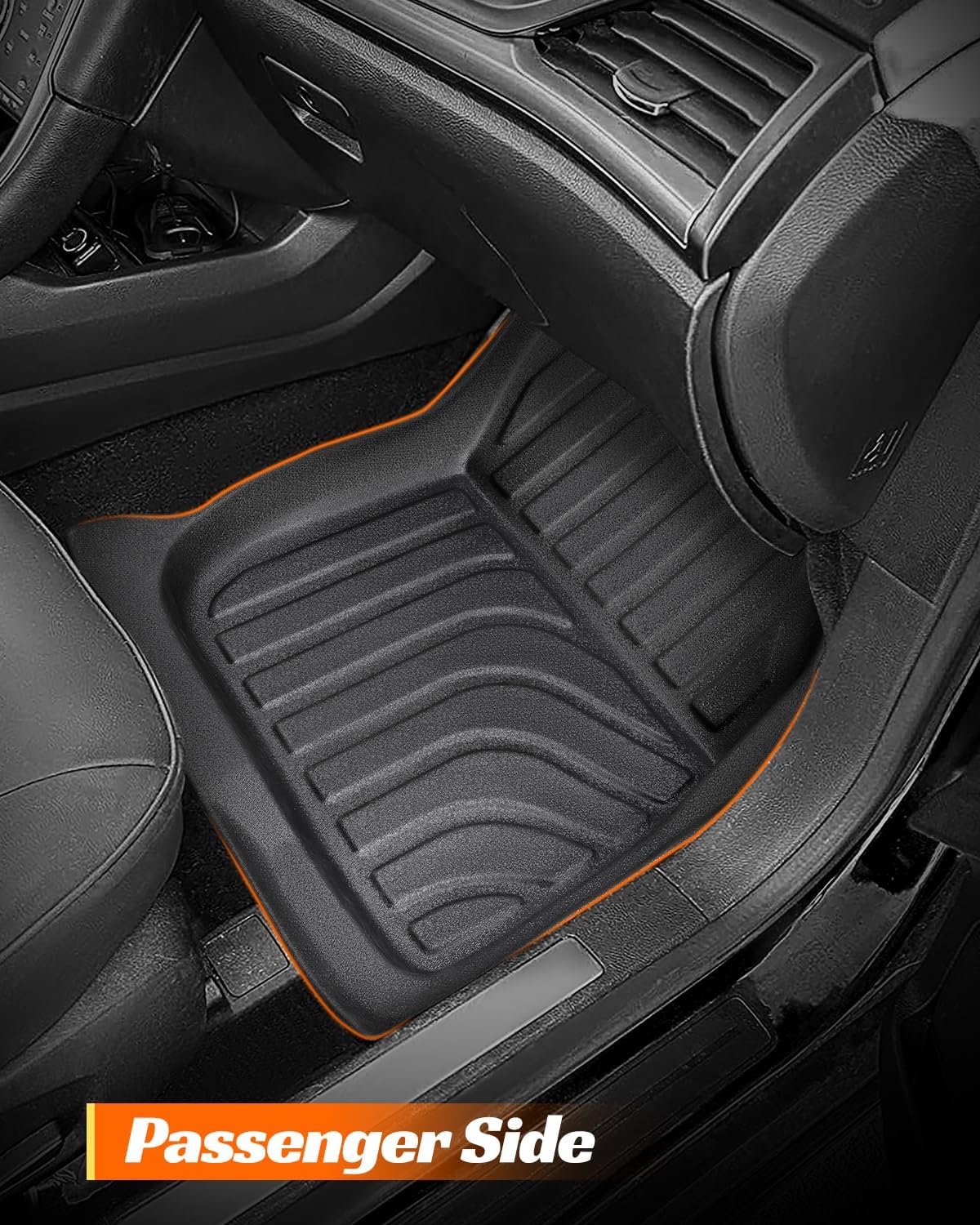 for 2016-2013 Ford Fusion Floor Mats Cargo Liner S SE Titanium Rubber Trunk Carpet All Season Weather Protection Waterproof Anti-Slip Tech Automotive 2015 2014 Car Accessories Black Not for Hybrid