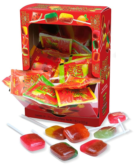 Yummy Lix Hot Pops Gourmet Lollipops, (Pack of 24)