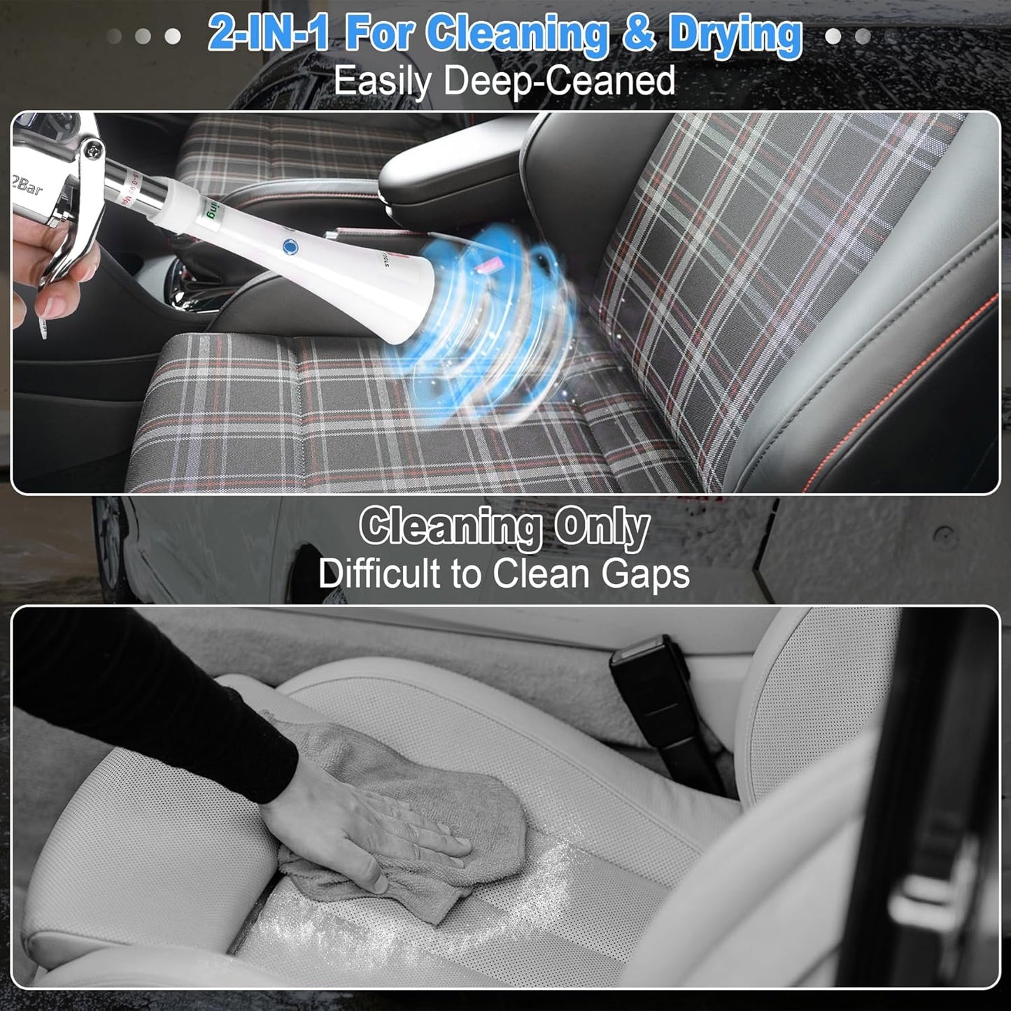 Air Blow Gun Car Detailing Dry Cleaning Air Gun with Tapered Nozzle High Pressure Car Cleaning Tool, Car Dryer Air Blower for Car Surfaces Quickly Blasts Dust, Works with Air Compressor