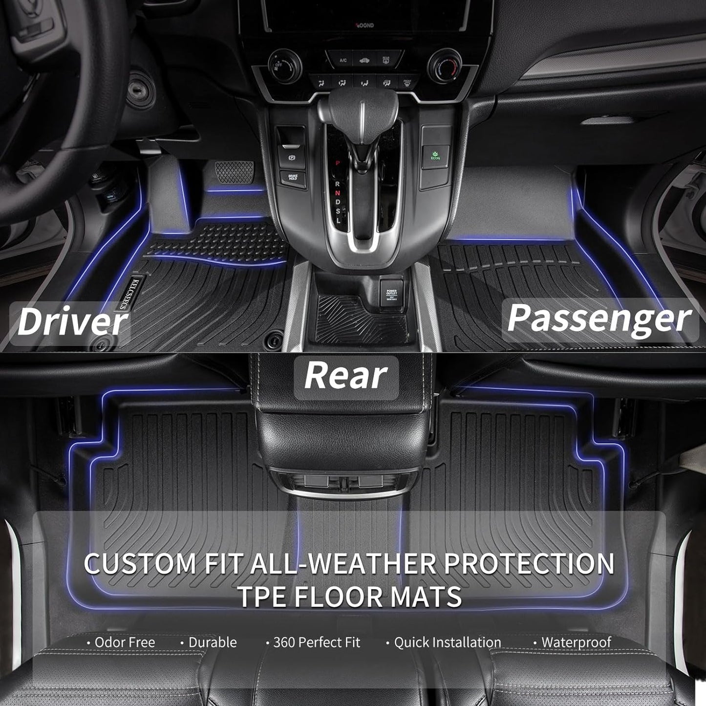 KELCSEECS Floor Mats & Cargo Liner for 2014 2015 2016 2017 2018 2019 Corolla only Sedan All Weather Car Mats Automotive Trunk Mat Corolla Floor Mats Accessories