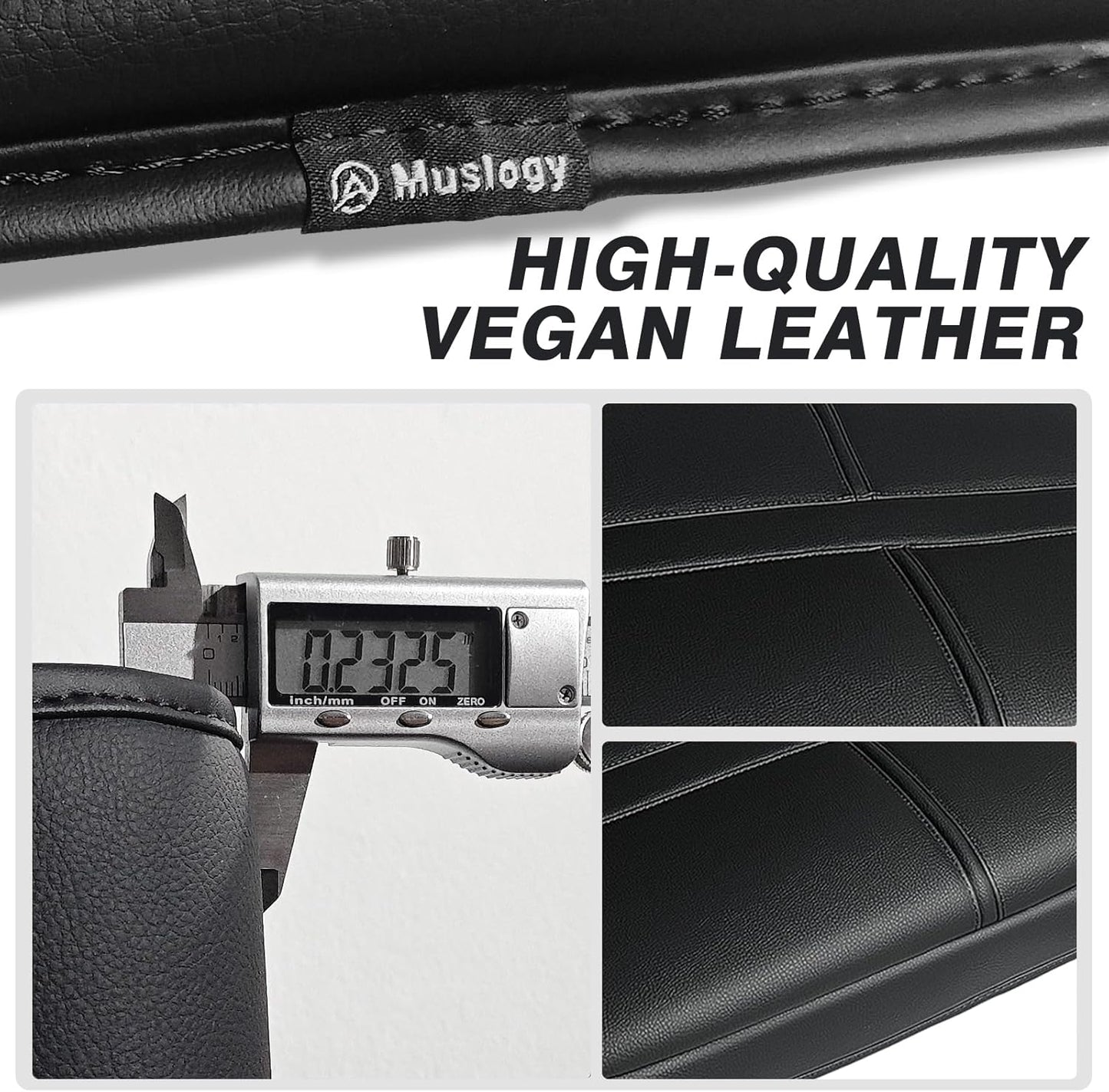 Muslogy Center Console Armrest Cover Compatible with Dodge Ram1500/2500/3500 2002-2012 Comfort Armrest Pad Arm Rest Cushion Vegan Leather Protector Regular Thick(Jump Seat ONLY)