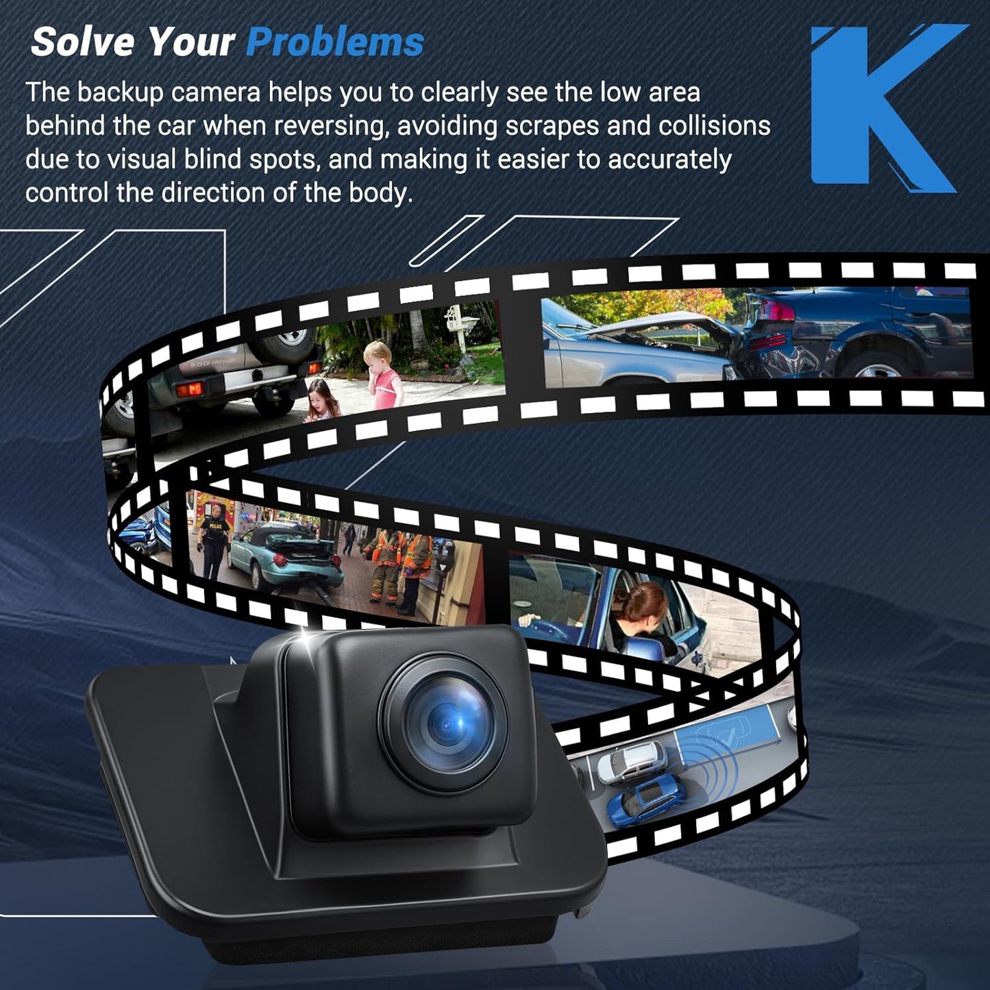 Backup Camera Rear View Camera Compatible with 2014-2017 Honda Accord Sedan EX-L/Touring 170° Wide Angle HD Night Vision, Replaces OEM 39530-T2A-A21 39530-T2A-A31 590-440