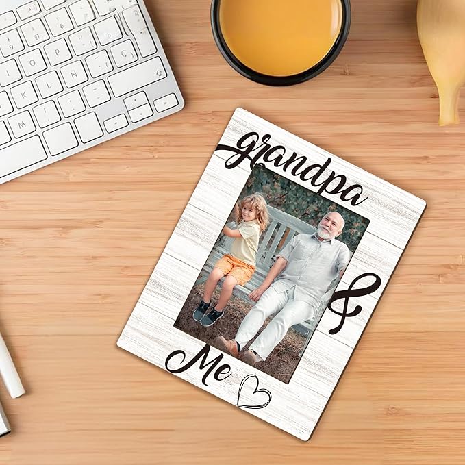 Fathers Day Grandpa Picture Frames - Grandfather Photo Frame, Grandpas Gifts for Father's Day Birthday from Grandkids, Grandpa and Me Grandfather Picture Photo Frames for Home Bedroom Decor, 5x7