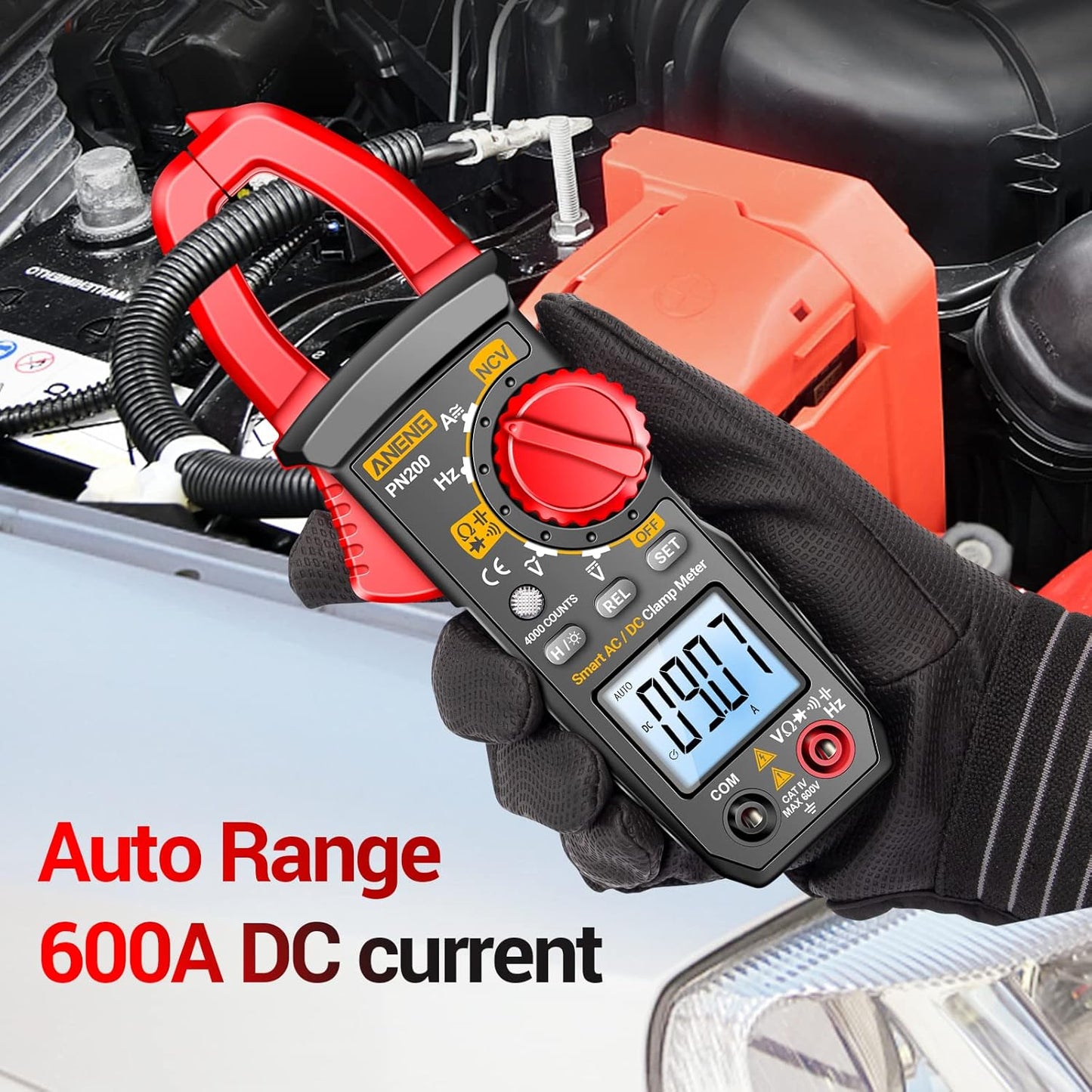 ANENG Digital Clamp Meter Multimeter Tester with AC/DC Current,Voltage, NCV Amp Ohm Volt 4000 Counts Meter Measures Capacitance, Resistance, Diodes, Continuity Frequency Backlight Electrican Tools