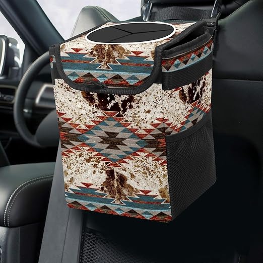 Car Trash Can with Lid Collapsible Reusable Waterproof Car Garage Bag,Automotive Garbage Can