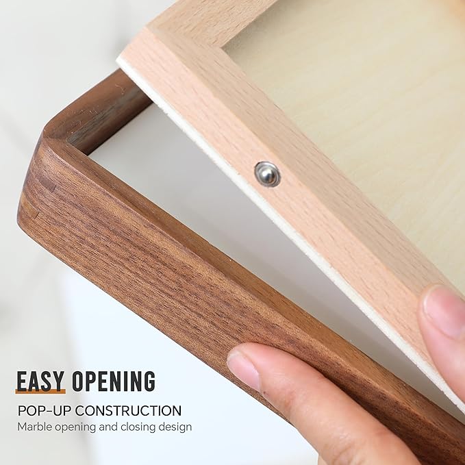 Natural Picture Frame,Display Picture 5x7 with Mat or 6x8 Without Mat,by Plexiglass,Walnut Wood Photo Frame, Wall or Tabletop Decor Display