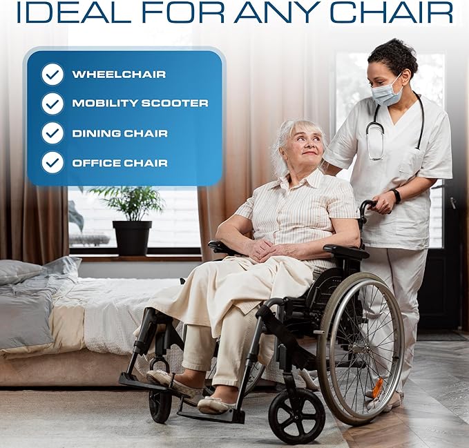 Kölbs Gel Extreme Wheelchair Cushions Seat Cushion, Coccyx, Sciatica & Tailbone Pain Relief Seating Pad Ideal for Office, Kitchen Wheelchairs and Auto, 24 x 20, 3 Inch Thick