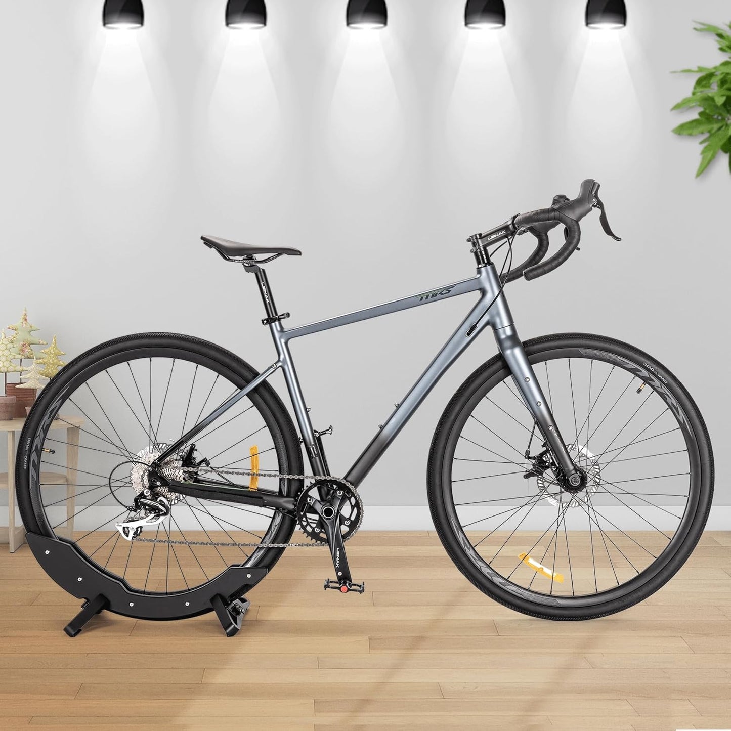 CXWXC Bike Floor Stand - Bicycle Parking Stand Fit 16"-29" Wheel, Adjustable Bike Floor Rack Stand for all 30-80mm Wide Tires