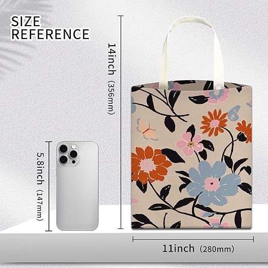 Car Trash Can, Hanging Garbage Bin for Men and Women, Cute Car Organizer and Storage Bag, Canvas Vehicle Trash Can Bag Easy-to-Install Boho Red and Blue Floral