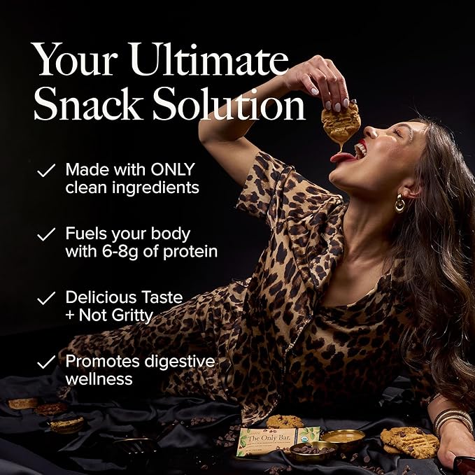 Truvani Plant Based Snack Bars | Peanut Butter Chocolate Chip 1 Pack | 8g Protein | USDA Organic and Vegan | The Only Bar | Dairy, Soy, and Gluten Free | Individually Wrapped