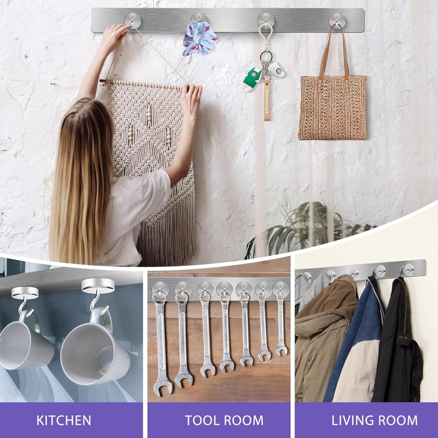 Neosmuk Magnetic Hooks, Cruise Ship Essentials, 100lb+ Heavy Duty Magnetic Hooks for Cruise Cabins, Refrigerator, Grill, Hanging, and Travel | Extra Strong Must-Haves Magnet Hook,Gold