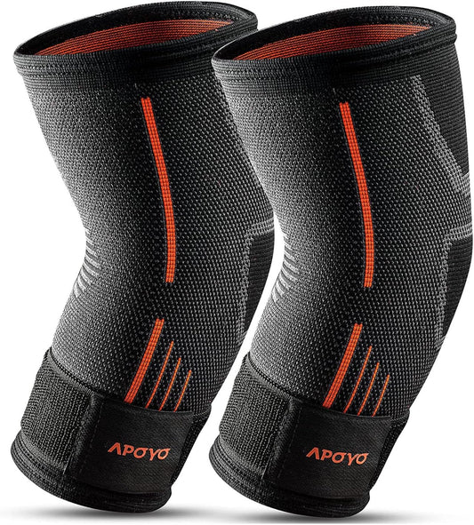 APOYO Elbow Brace for Tendonitis and Tennis Elbow, (Pair) Compression Sleeve for Arthritis, Workouts, Reduce Joint Pain During Fitness Activity (X-Large)