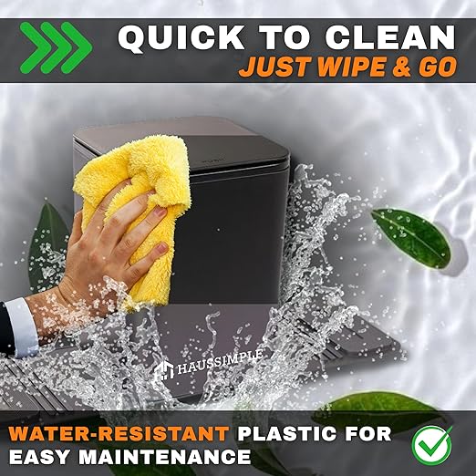 Car Trash Can Leakproof with Lid ??Compact Portable Garbage Bin for Car, Truck, SUV, Minivan ??Anti-Slip Base, Stability Flap ??Includes Trash Bags ??Auto Organizer (Black, Medium)