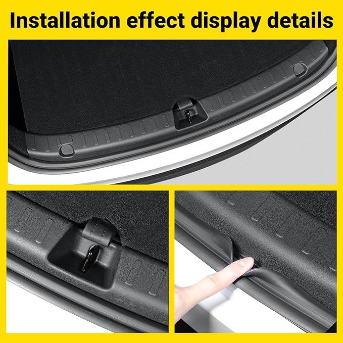 2025 2026 Model Y Juniper Rear Bumper Guard 1 PCS Anti-Scratch TPE Rear Trunk Door Sill Protector for Refresh Model Y Juniper Internal Accessories