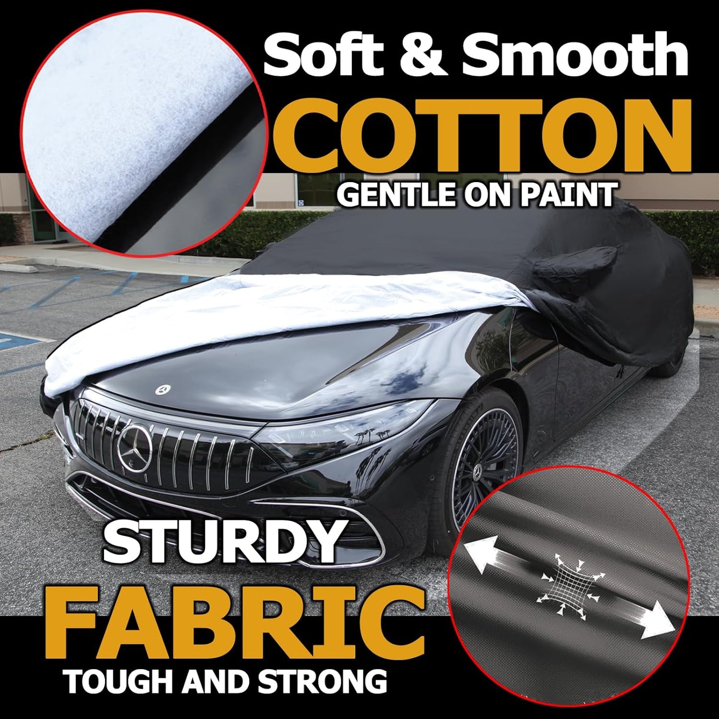 All Weather Waterproof car Cover Good for rain Snow uv Protection dust Compact Sedan Civic Elantra IS300 C320 190E Corolla Jetta A3 240SX Lancer Black