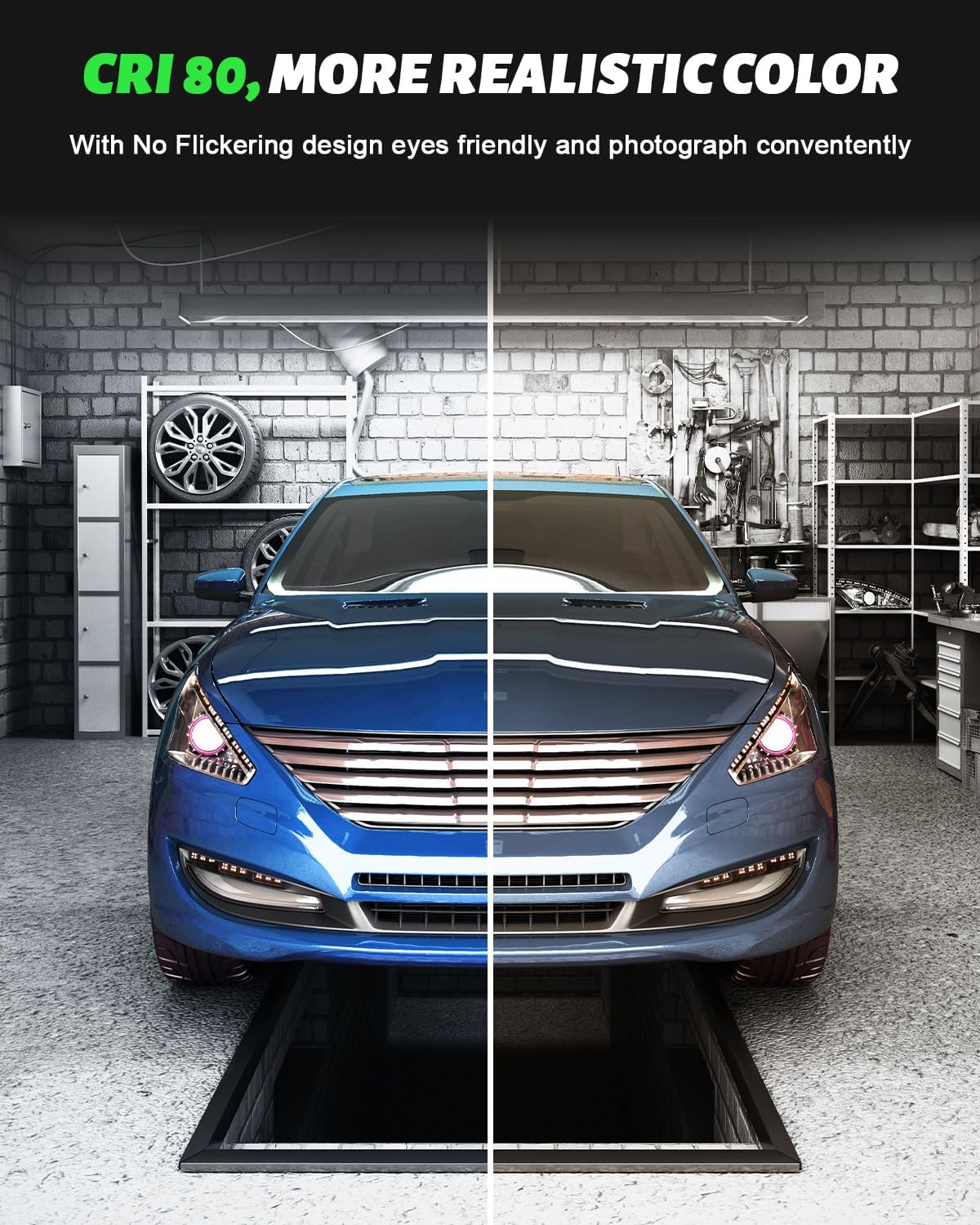 Viugreum High Bay LED Shop Lights, 500W UFO LED High Bay Light 50,000LM 120V LED High Bay Lights 5000K Daylight, Alternative to 2000W MH/HPS for Garage Workshop Barn Factory Warehouse - 10 Pack