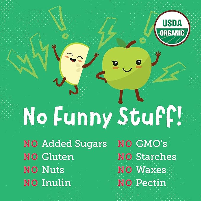 YOU LOVE FRUIT - SOUR APPLE All Natural Fruit Snacks, Healthy Snack Pack, Real Fruit! Gluten Free, Non GMO, Vegan, Fiber packed, Low Fat, Kosher, Variety Pack, Great For Adding To Gift Box, 1.0 oz (Pack of 12)