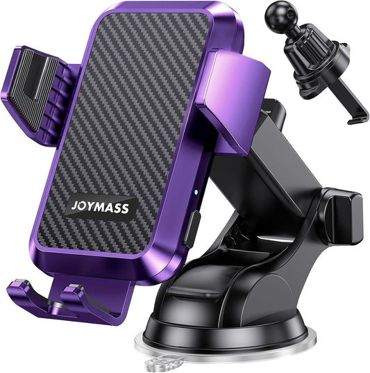 Wireless Car Charger, Phone Holders for Your Car, 15W Auto Clamping Phone Mount Car Accessories for iPhone 16 15 14 13 12 Mini Pro Max, Samsung Galaxy S24 Ultra S23 S22+ Note 20, etc - Purple