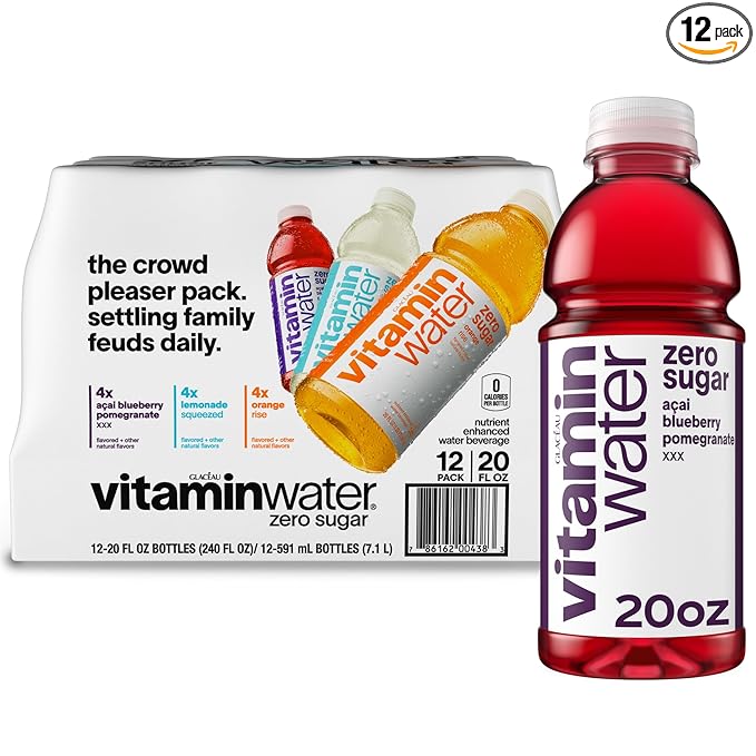 vitaminwater zero Variety Pack, 20 fl oz, 12 Pack
