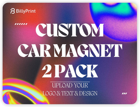 Custom Magnetic Bumper Stickers 2 Pack | Personalized Logo, Text, and Image Reflective Magnetic Signs for Vehicles | Effective Advertising Signs | Various Size | Weather-Resistant-3.5x12in