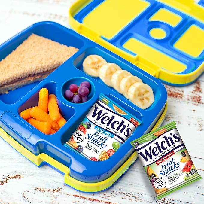 Welch's Fruit Snacks, Mixed Fruit & Summer Fruits Variety Pack, Great for School Lunches, Bulk Pack, Individual Single Serve Bags, 0.8 oz (Pack of 60)