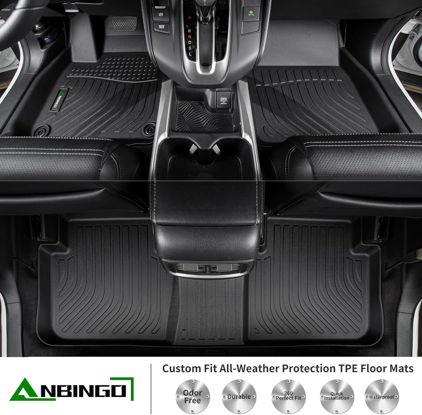 ANBINGO®Floor Mats Fit for Toyota 4Runner (5 Seats) 2013-2024 & Cargo Liner All Weather Mats for Toyota 4Runner TPE Car Mat Rugs for 4Runner Rubber Trunk Carpet for 2022 2023 4Runner Accessories