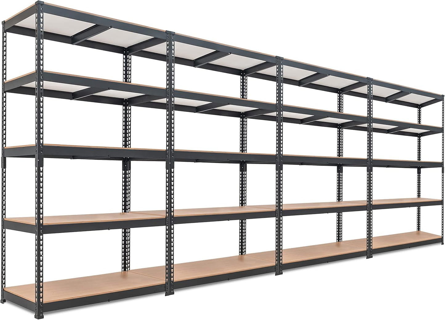 HOMEDANT 5-Tier Laminated Boltless Heavy Duty Metal Shelving Unit Adjustable Garage Storage Utility Rack Shelves Organization Multipurpose Shelf Warehouse Industrial 39.8" W x 18.2" D x 71.3" H 4Pack