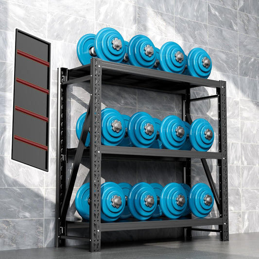 Garage Shelving Unit Rustproof 50“W Heavy Duty Storage Shelves Easy Assembly 3 Tier Adjustable Metal Steel Utility Shelf Rack Garage Storage Organize for Tools Basement,Warehouse