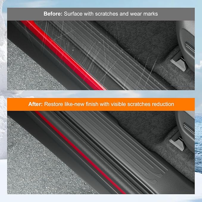 powoq 5 Seats Exterior Door Sill Protector Compatible with 2025 Toyota 4Runner Door Sill Guard Car Threshold Protector Entry Guard Replacement for 2025 Toyota 4Runner Accessories