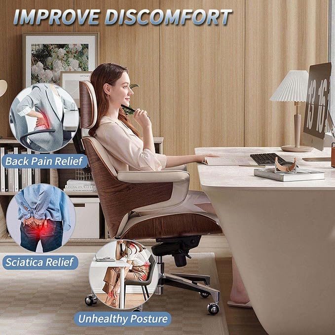 Wedge Car Seat Cushions for Driving, Adult Booster Seat Cushion for Car Truck Driver, Memory Foam Butt Cushion for Office Chair Wheelchair Home, Cloth Brown