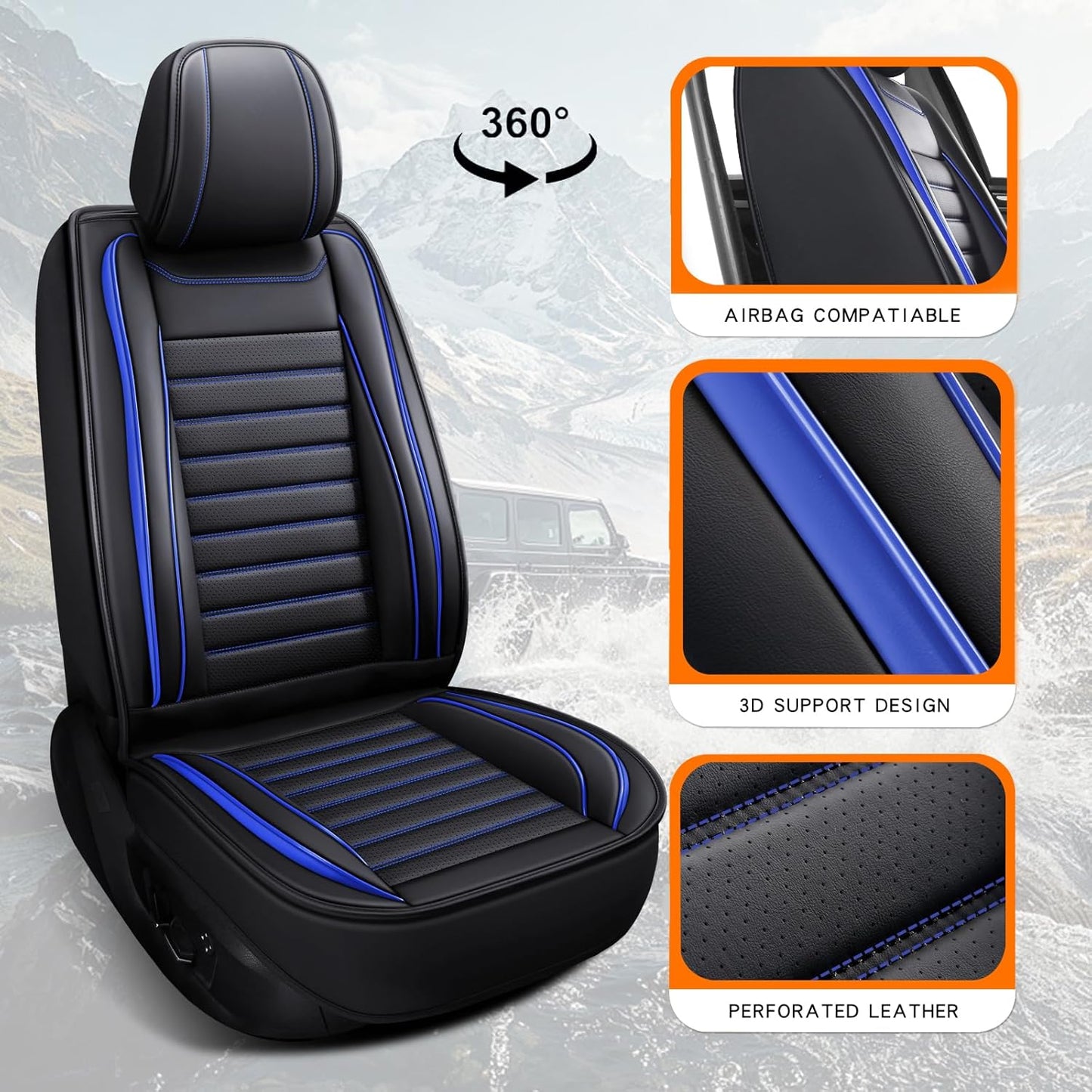 Leather Car Seat Covers Full Set, Universal Faux Leather Car Seat Covers 5 Seats, Automotive Seat Covers for Most Sedans SUVs Trucks, Front and Rear Seat Covers,Wine Red