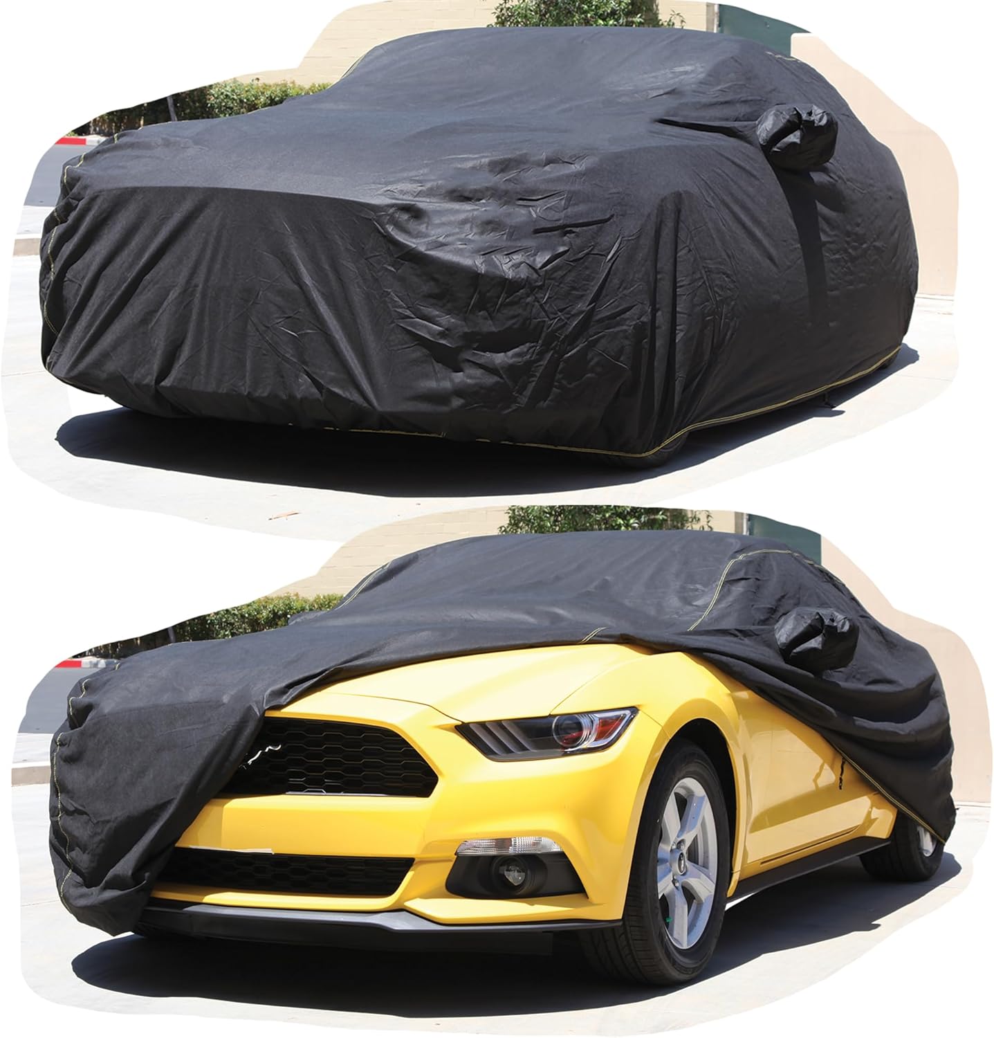 All Weather Waterproof car Cover Good for rain Snow uv Protection dust Sport Sedan GTO MAZDA6 Mustang Camaro M5 RC A5 M3 Q50 M8 Thunderbird Black