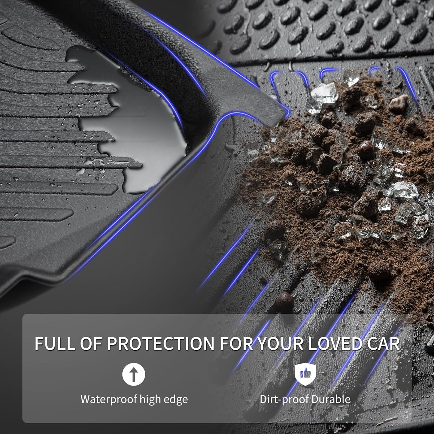 KELCSEECS Floor Mats & Cargo Liner Custom for Q7/SQ7 2025 2024-2020 All Weather Car Mats Automotive Cargo Mat Trunk Mat Q7 Trunk Liner Cargo Liner