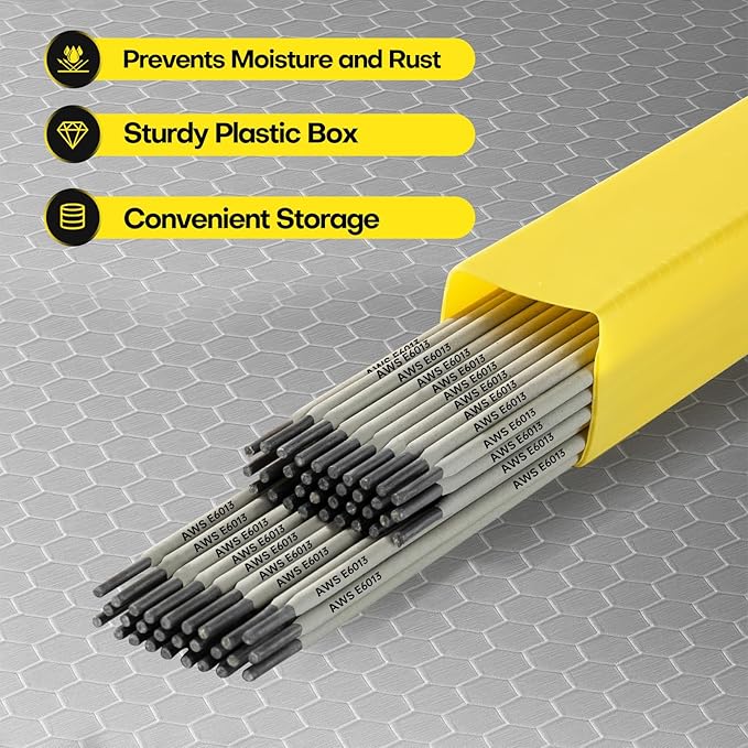 E6013 Welding Rods 3/32" 2.2LB - Carbon Steel Stick Electrodes with Low Spatter & Easy Slag Removal for ARC Welding, Home Repair, Construction